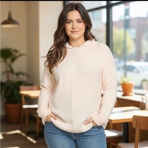 NEW❗️2 LEFT❗️XL-1X•BELLA BLUSH PINK SO SOFT HOODED SWEATER